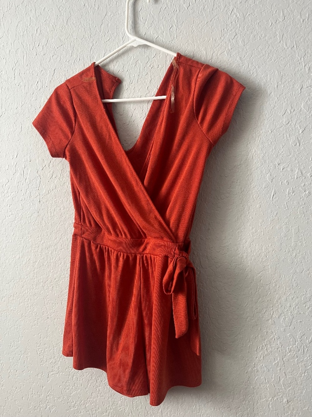 Back button missing burnt orange romper small